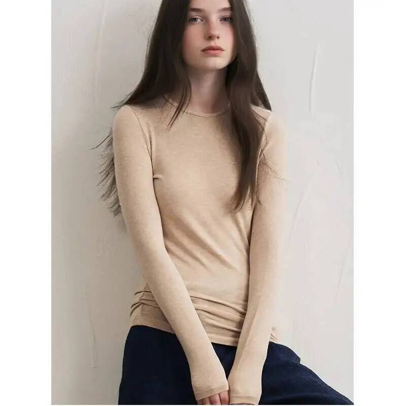 Base Layer Top - Women Cashmere Blend Long Sleeve Top