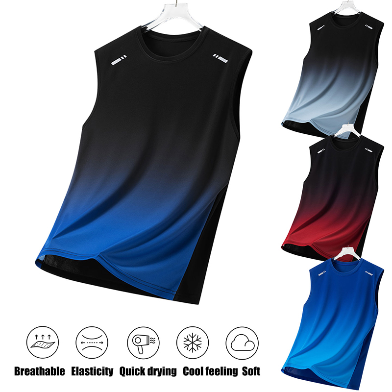 Men Gradient Sports Vest Light - огляд і ціна Sleeveless Undershirt