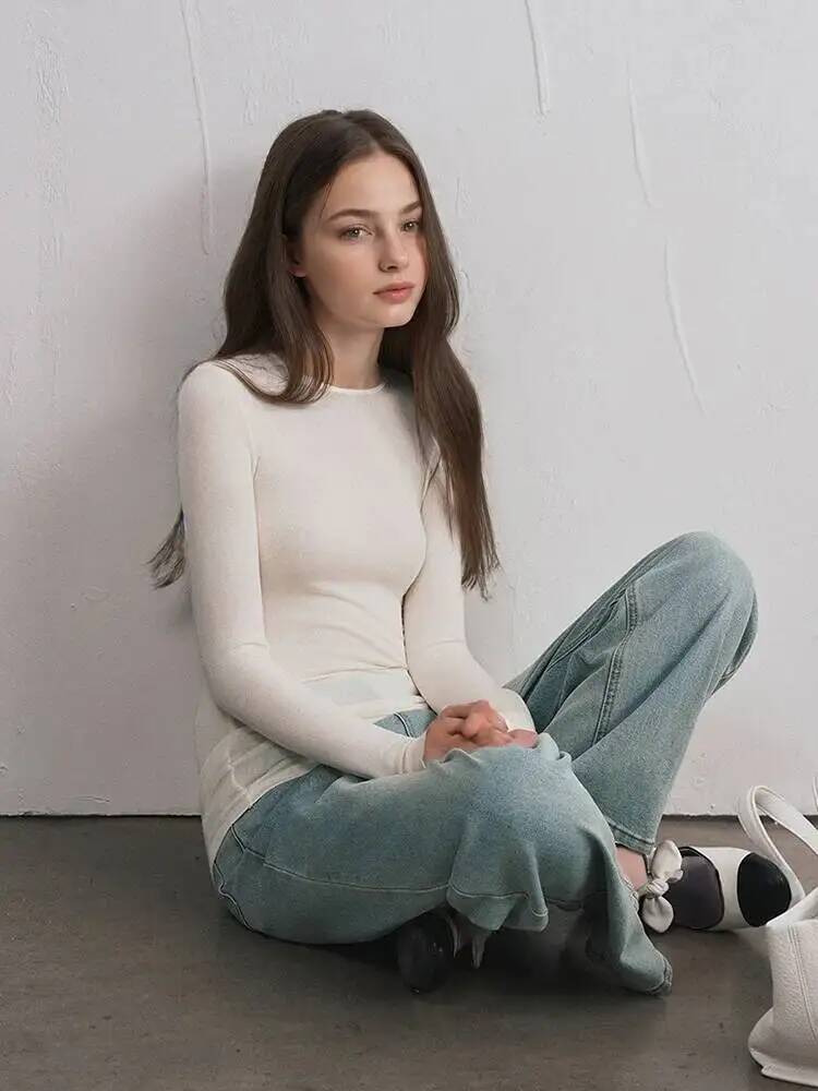 Women Cashmere Blend Long Slee - огляд і ціна Base Layer Top